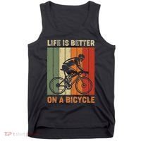 Life Is Better On A Bicycle Cycling Bike Tank Top thumb 0