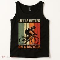 Life Is Better On A Bicycle Cycling Bike Tank Top thumb 2