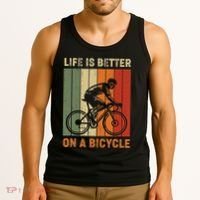 Life Is Better On A Bicycle Cycling Bike Tank Top thumb 3