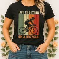 Life Is Better On A Bicycle Cycling Bike Women's T-Shirt thumb 2
