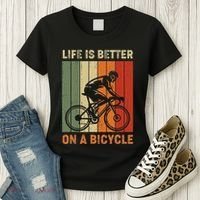 Life Is Better On A Bicycle Cycling Bike Women's T-Shirt thumb 3