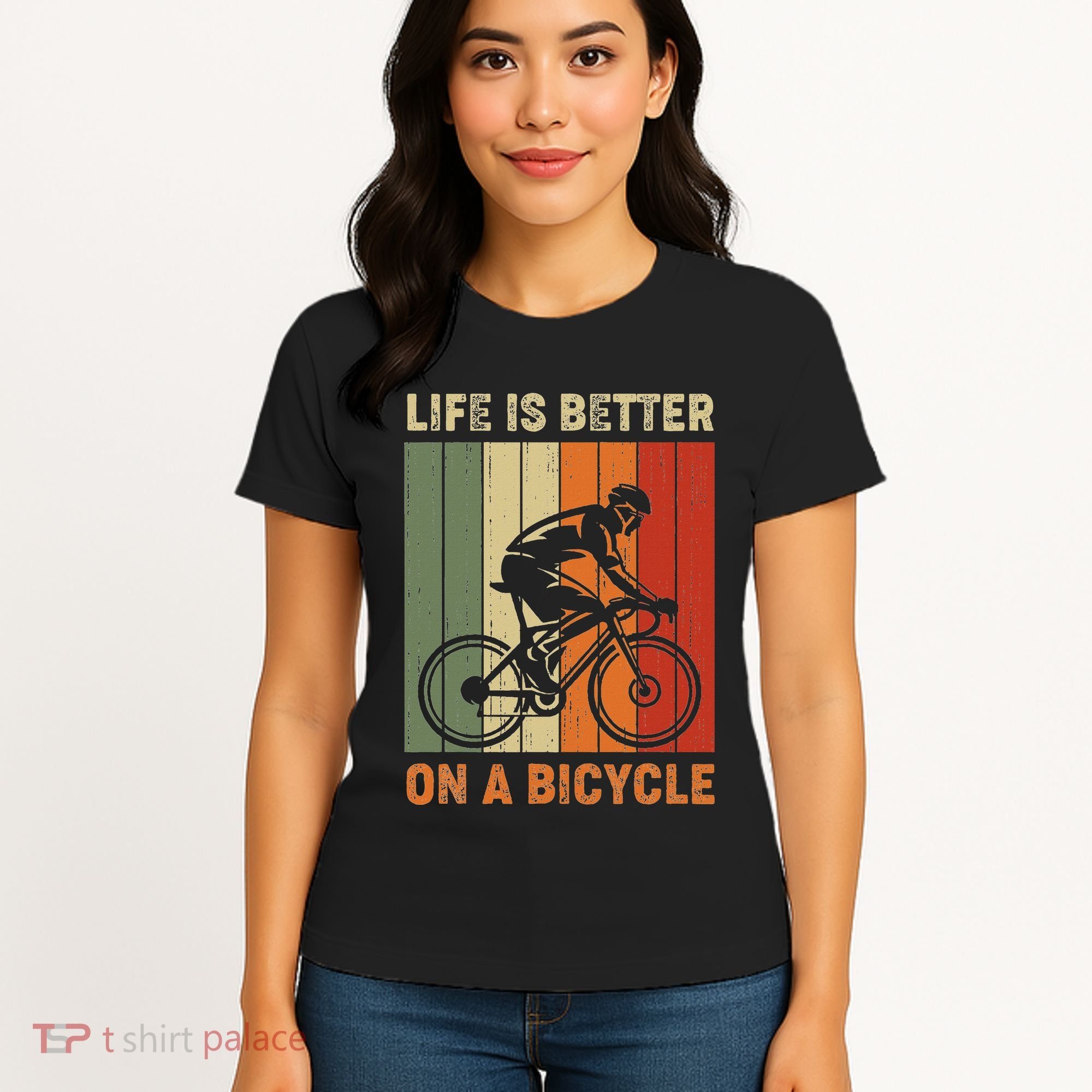 Life Is Better On A Bicycle Cycling Bike Women's T-Shirt