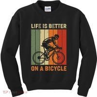 Life Is Better On A Bicycle Cycling Bike Kids Sweatshirt thumb 0