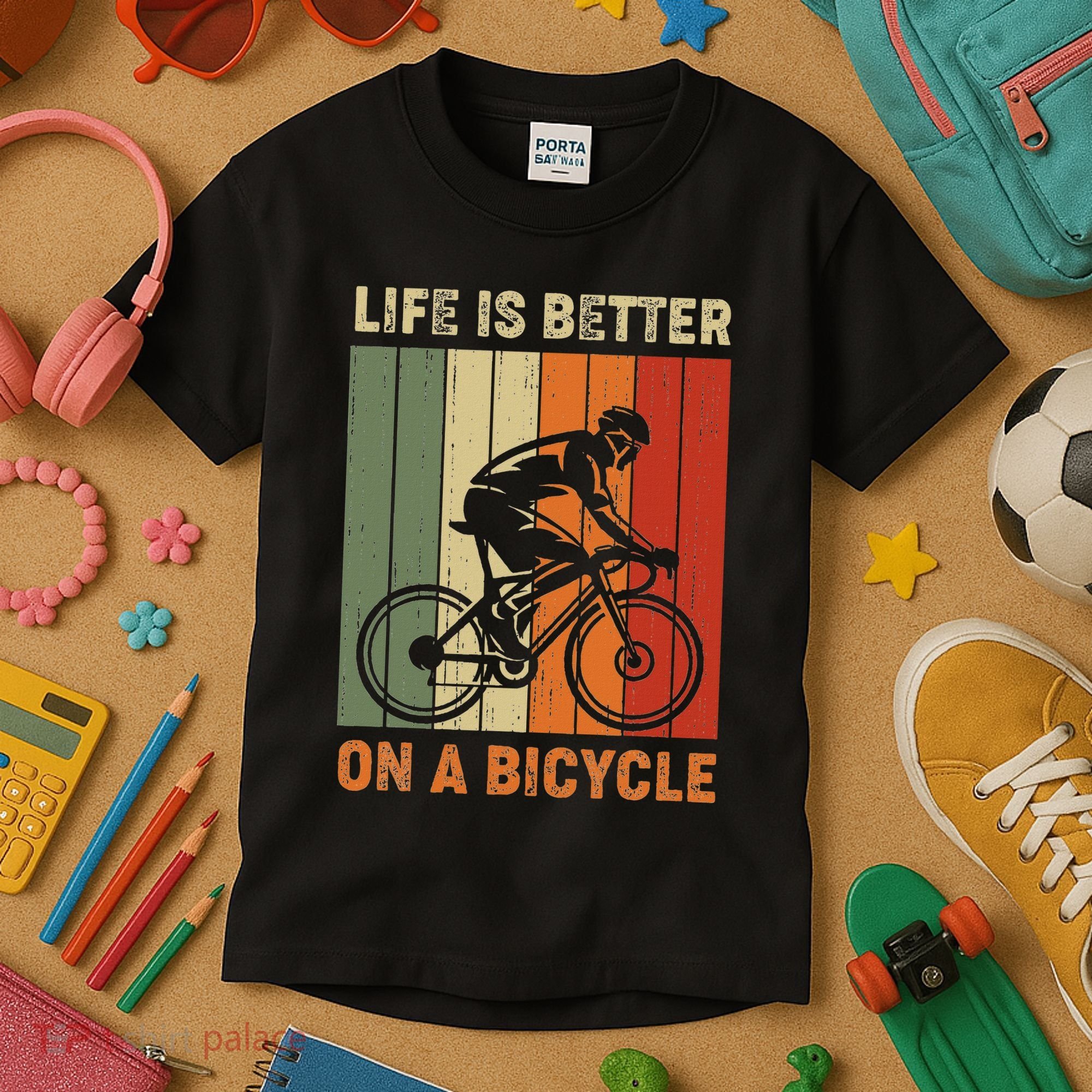 Life Is Better On A Bicycle Cycling Bike Kids T-Shirt