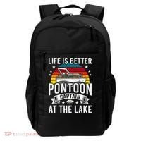 Life Is Better At The Lake Pontoon Boat Pontooning Gift Backpack thumb 0