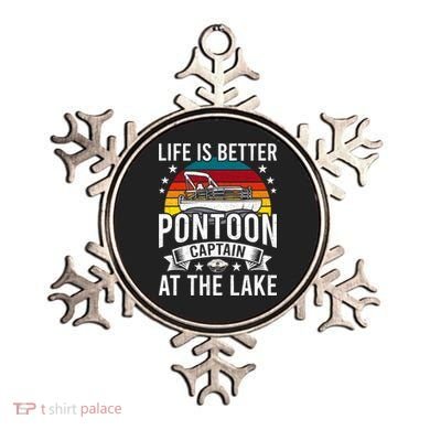 Life Is Better At The Lake Pontoon Boat Pontooning Gift Ornament