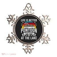 Life Is Better At The Lake Pontoon Boat Pontooning Gift Ornament thumb 0