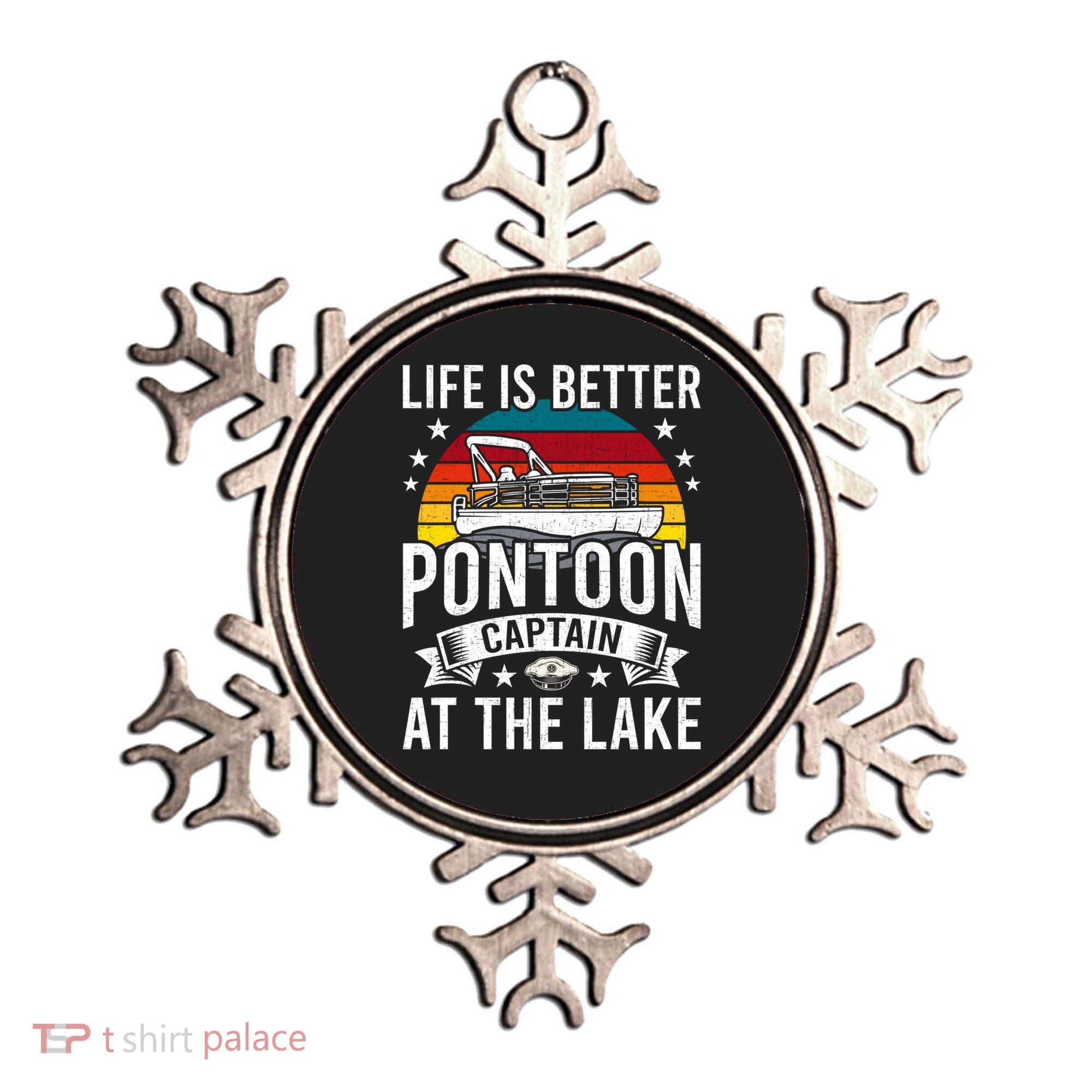 Life Is Better At The Lake Pontoon Boat Pontooning Gift Ornament