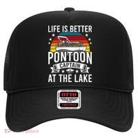 Life Is Better At The Lake Pontoon Boat Pontooning Gift Hat thumb 0