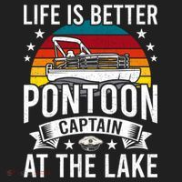 Life Is Better At The Lake Pontoon Boat Pontooning Gift Hat thumb 2