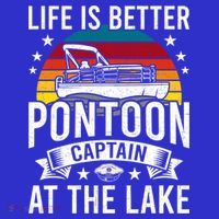 Life Is Better At The Lake Pontoon Boat Pontooning Gift Long Sleeve Shirt thumb 2