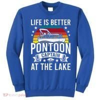 Life Is Better At The Lake Pontoon Boat Pontooning Gift Sweatshirt thumb 0