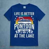 Life Is Better At The Lake Pontoon Boat Pontooning Gift T-Shirt thumb 5