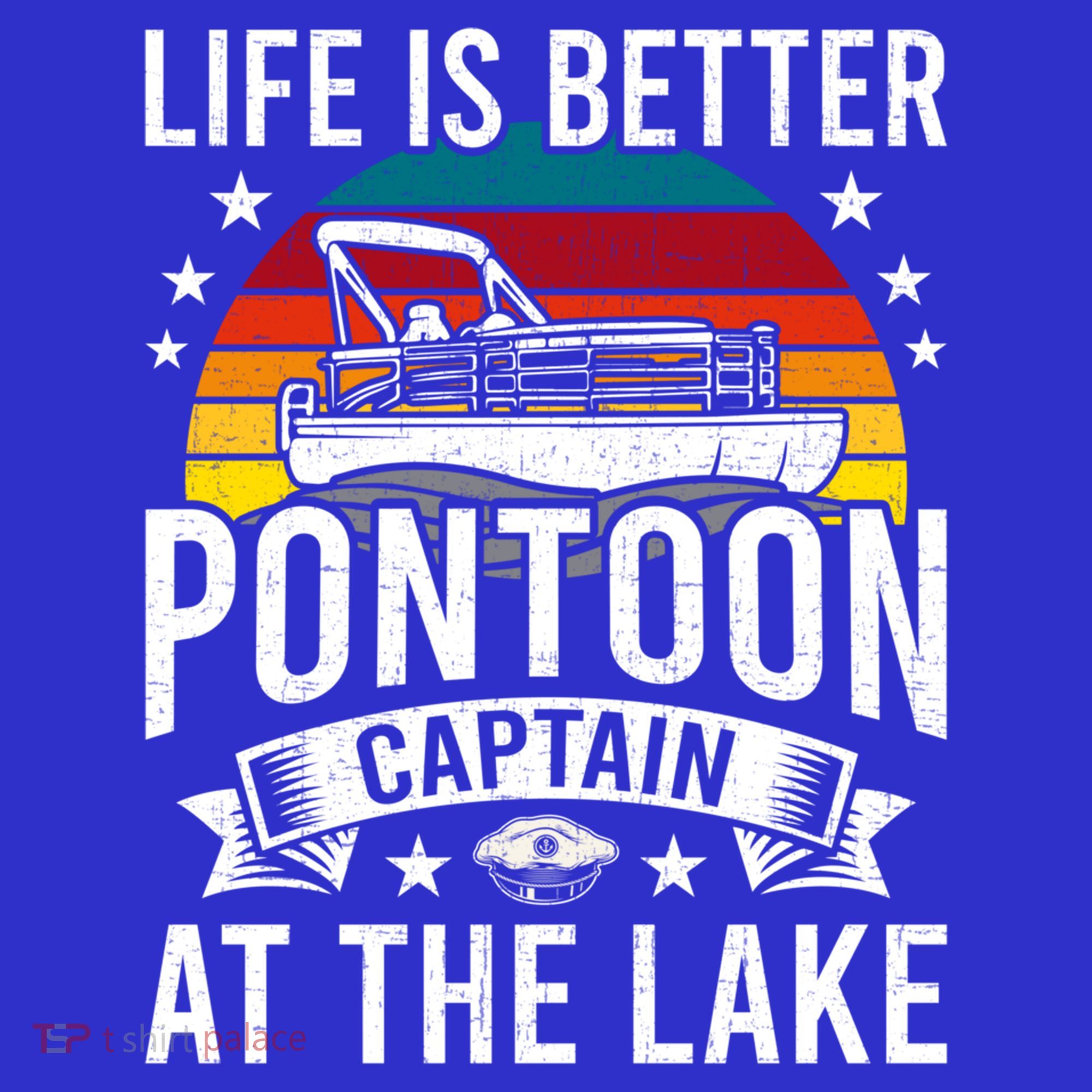 Life Is Better At The Lake Pontoon Boat Pontooning Gift Women's Tank Top