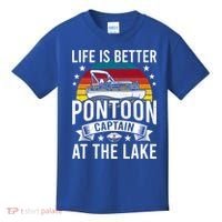 Life Is Better At The Lake Pontoon Boat Pontooning Gift Kids T-Shirt thumb 0