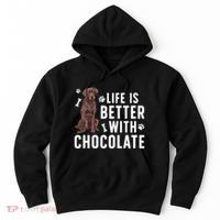 Life Is Better Chocolate Labrador Owner Chocolate Lab Lover Hoodie thumb 0