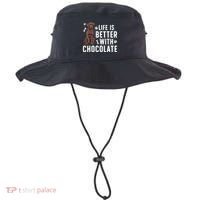 Life Is Better Chocolate Labrador Owner Chocolate Lab Lover Bucket Hat thumb 0