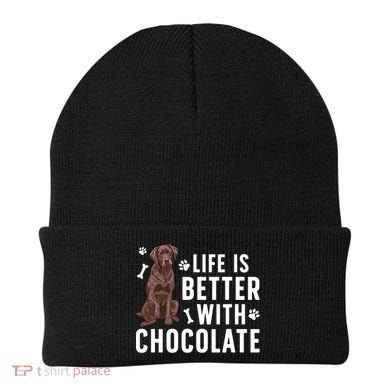 Life Is Better Chocolate Labrador Owner Chocolate Lab Lover Beanie