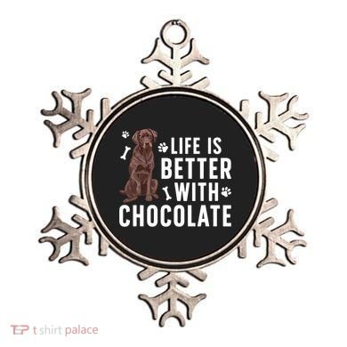 Life Is Better Chocolate Labrador Owner Chocolate Lab Lover Ornament