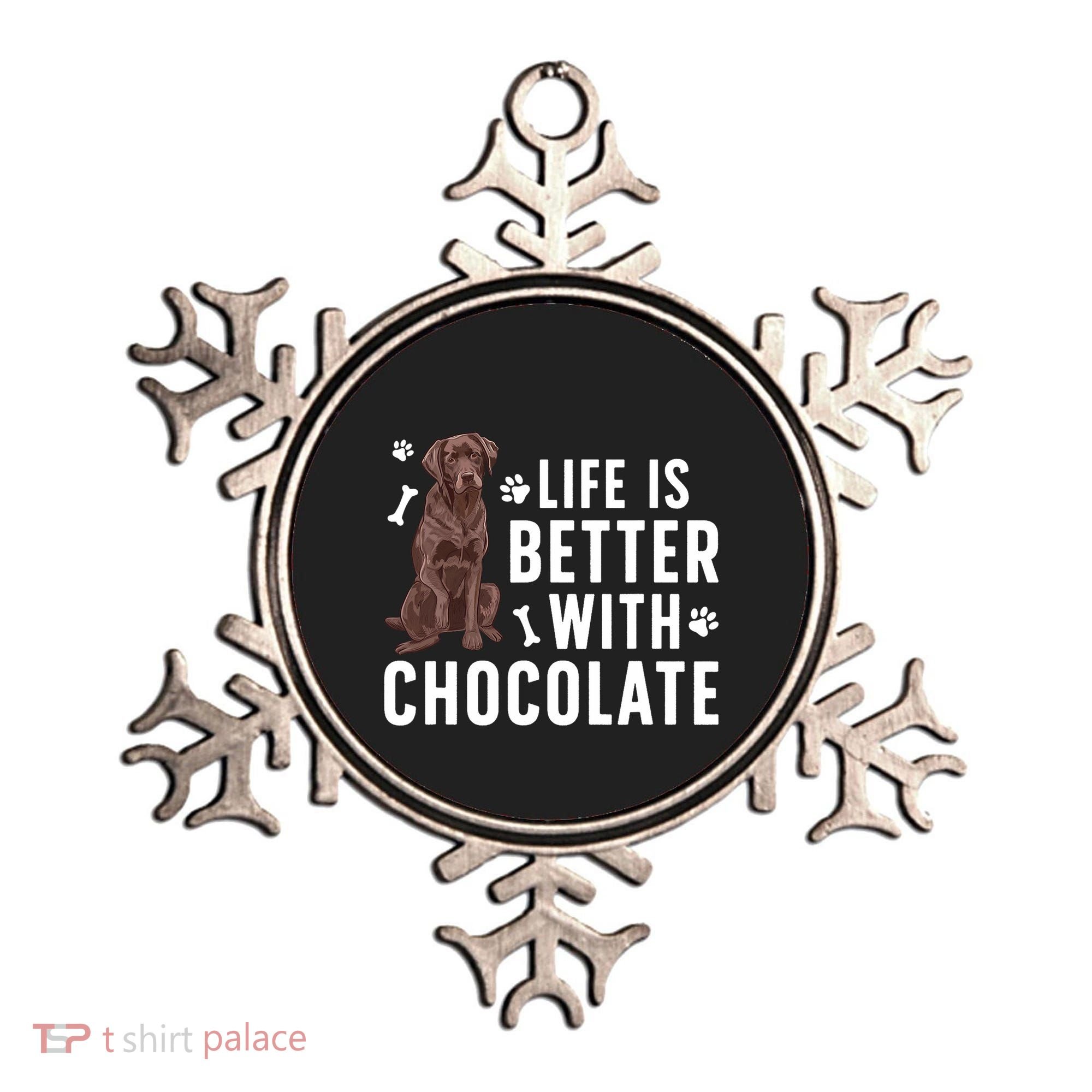 Life Is Better Chocolate Labrador Owner Chocolate Lab Lover Ornament