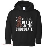 Life Is Better Chocolate Labrador Owner Chocolate Lab Lover Toddler Hoodie thumb 0