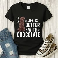 Life Is Better Chocolate Labrador Owner Chocolate Lab Lover Women's T-Shirt thumb 3