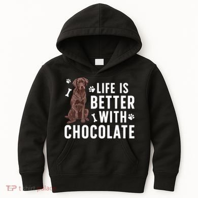 Life Is Better Chocolate Labrador Owner Chocolate Lab Lover Kids Hoodie