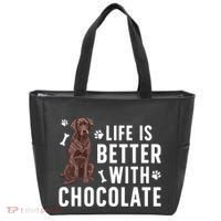 Life Is Better Chocolate Labrador Owner Chocolate Lab Lover Tote Bag thumb 0
