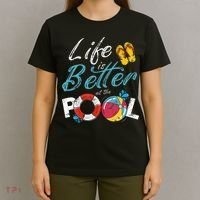 Life is better at the Pool Vacation T-Shirt thumb 4