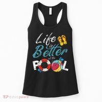 Life is better at the Pool Vacation Women's Tank Top thumb 0