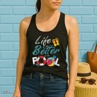 Life is better at the Pool Vacation Women's Tank Top thumb 2