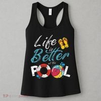 Life is better at the Pool Vacation Women's Tank Top thumb 3