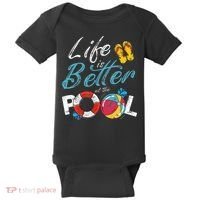 Life is better at the Pool Vacation Baby Bodysuit thumb 0