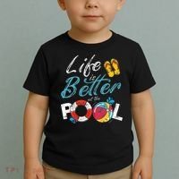 Life is better at the Pool Vacation Toddler T-Shirt thumb 2