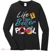 Life is better at the Pool Vacation Women's Long Sleeve Shirt thumb 0