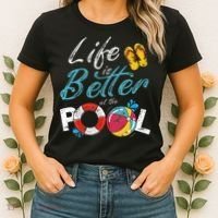 Life is better at the Pool Vacation Women's T-Shirt thumb 2