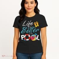 Life is better at the Pool Vacation Women's T-Shirt thumb 4