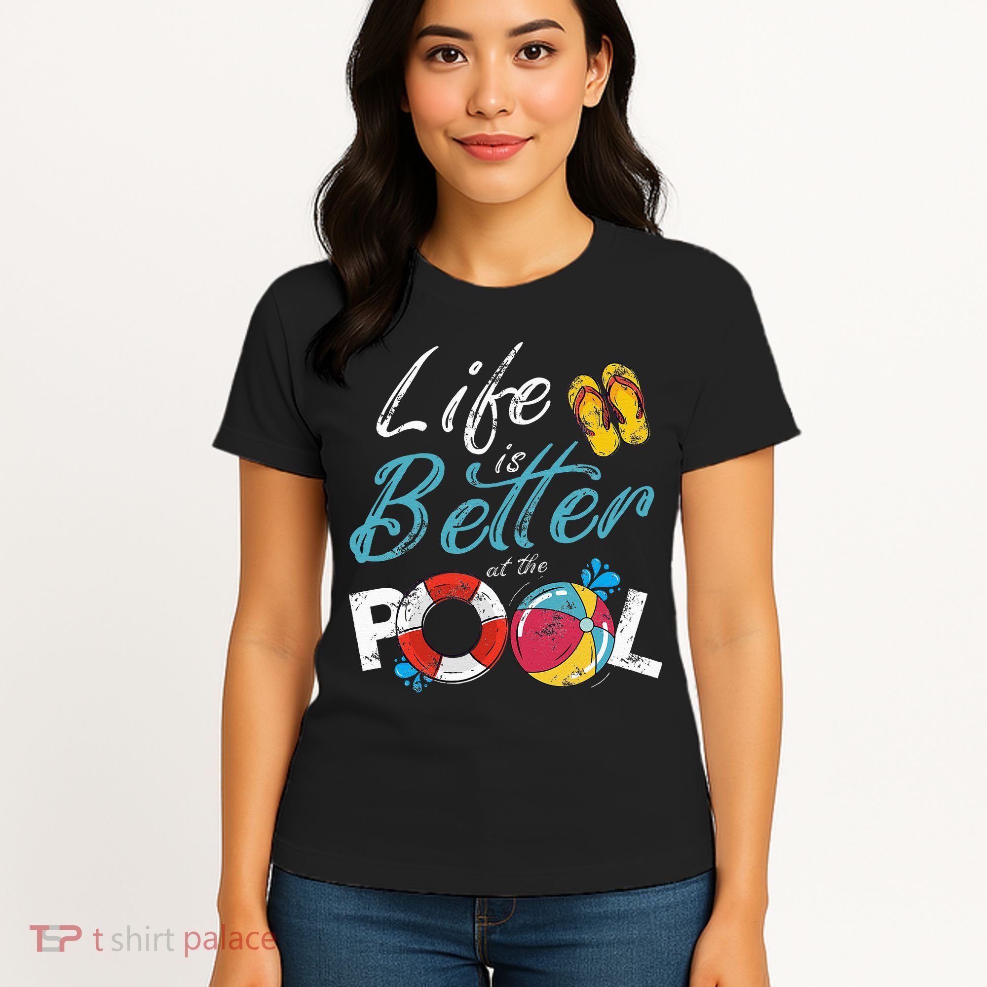 Life is better at the Pool Vacation Women's T-Shirt