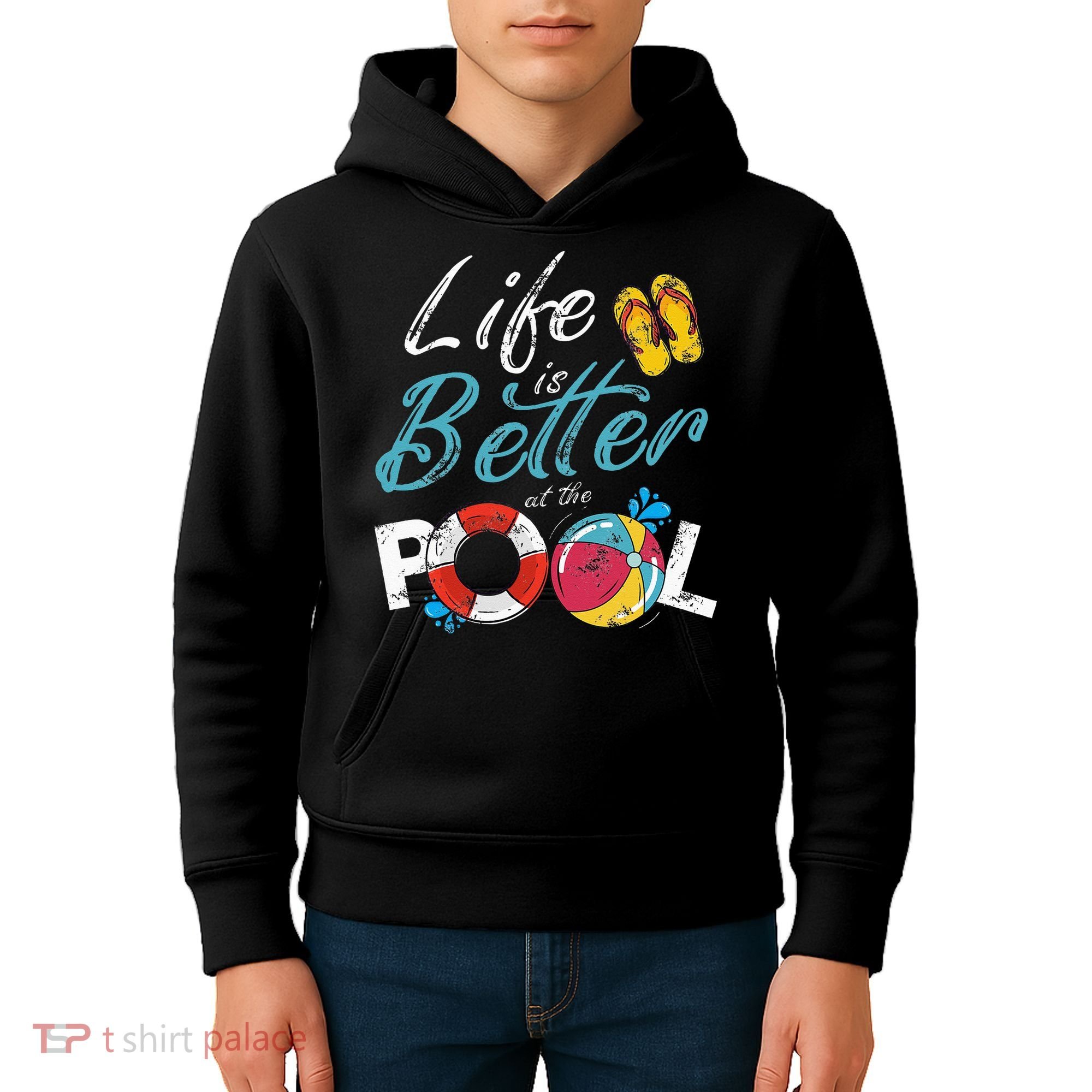 Life is better at the Pool Vacation Kids Hoodie