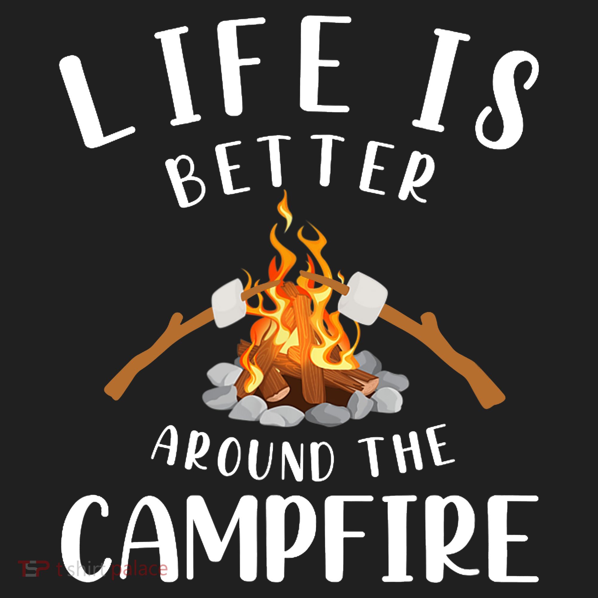 Life Is Better Around The Campfire Camping Accessories Gear Golf Towel