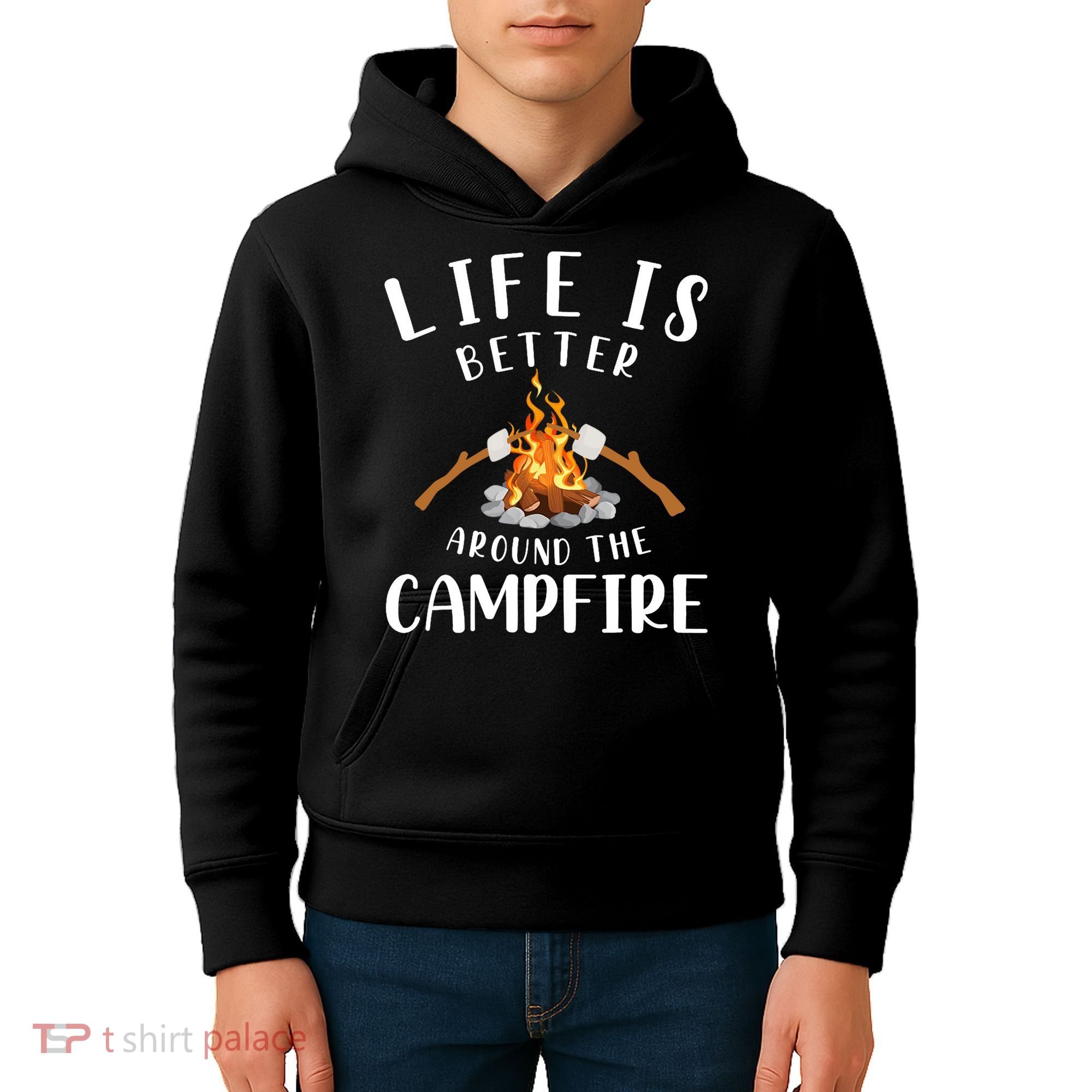 Life Is Better Around The Campfire Camping Accessories Gear Kids Hoodie
