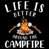 Life Is Better Around The Campfire Camping Accessories Gear Kids Long Sleeve Shirt thumb 2