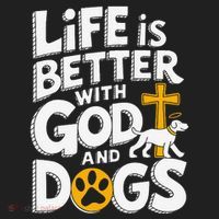 Life Is Better With God And Dogs Women's Sweatshirt thumb 2