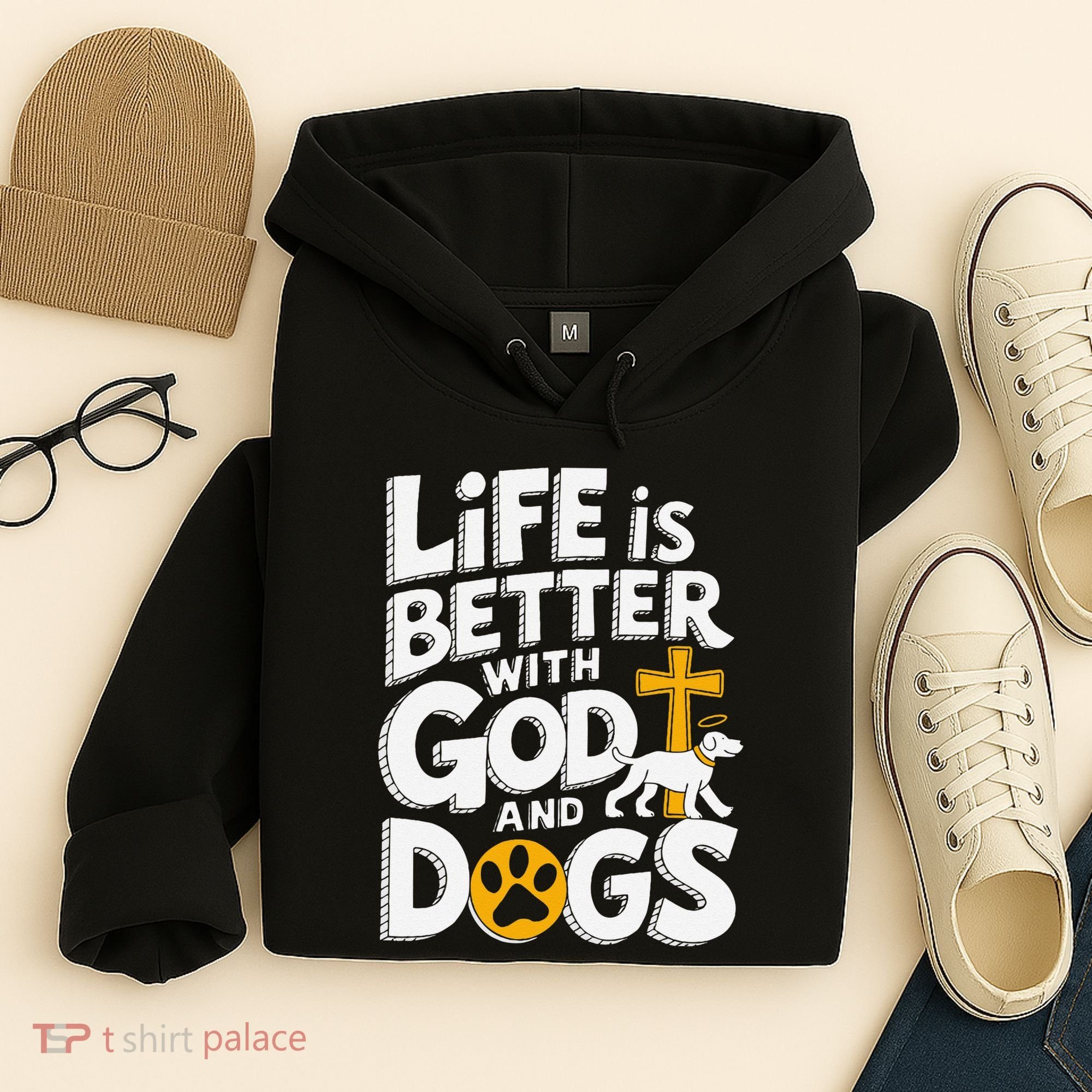 Life Is Better With God And Dogs Hoodie