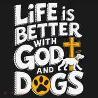 Life Is Better With God And Dogs Long Sleeve Shirt thumb 2