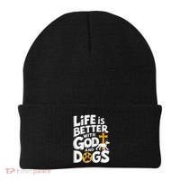 Life Is Better With God And Dogs Beanie thumb 0