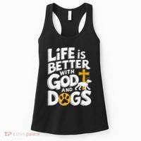 Life Is Better With God And Dogs Women's Tank Top thumb 0