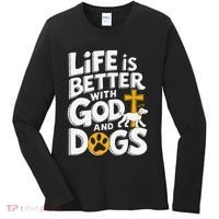 Life Is Better With God And Dogs Women's Long Sleeve Shirt thumb 0