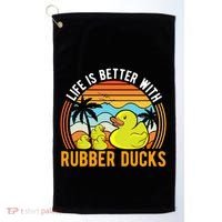 Life Is Better With Rubber Ducks Rubber Duck Gift Golf Towel thumb 0