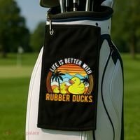 Life Is Better With Rubber Ducks Rubber Duck Gift Golf Towel thumb 2